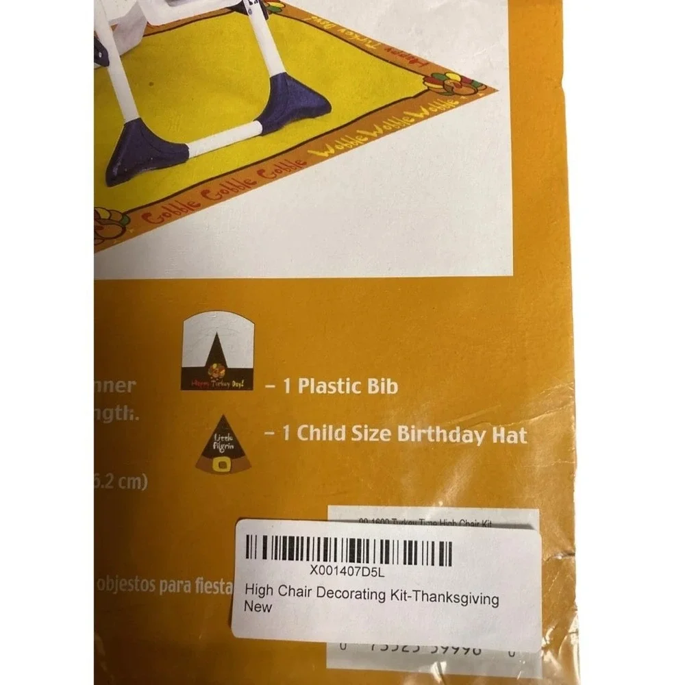Paper Art Baby High Chair Decorating Kit Orange Yellow Thanksgiving Fall Festive